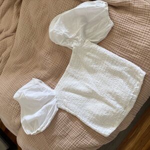 Elegant White Puff Sleeve Blouse